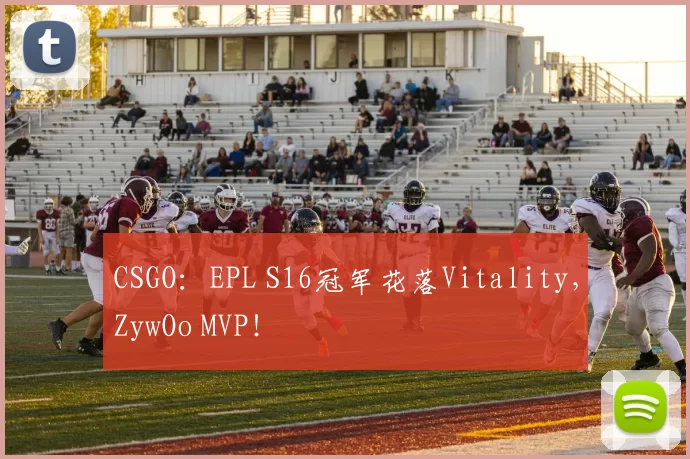 CSGO：EPL S16冠军花落Vitality，ZywOo MVP！