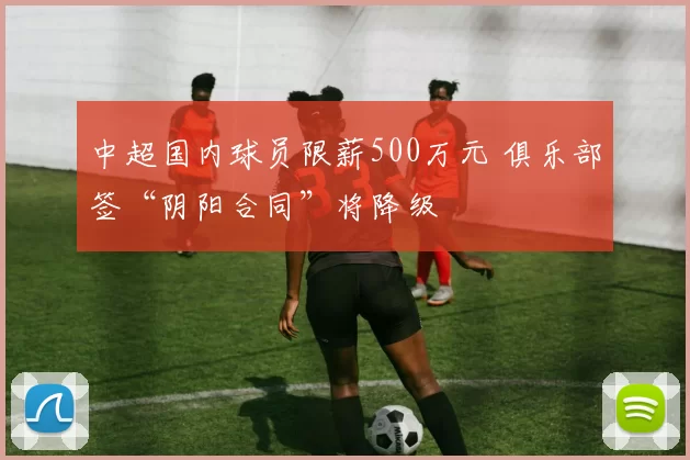 中超国内球员限薪500万元 俱乐部签“阴阳合同”将降级